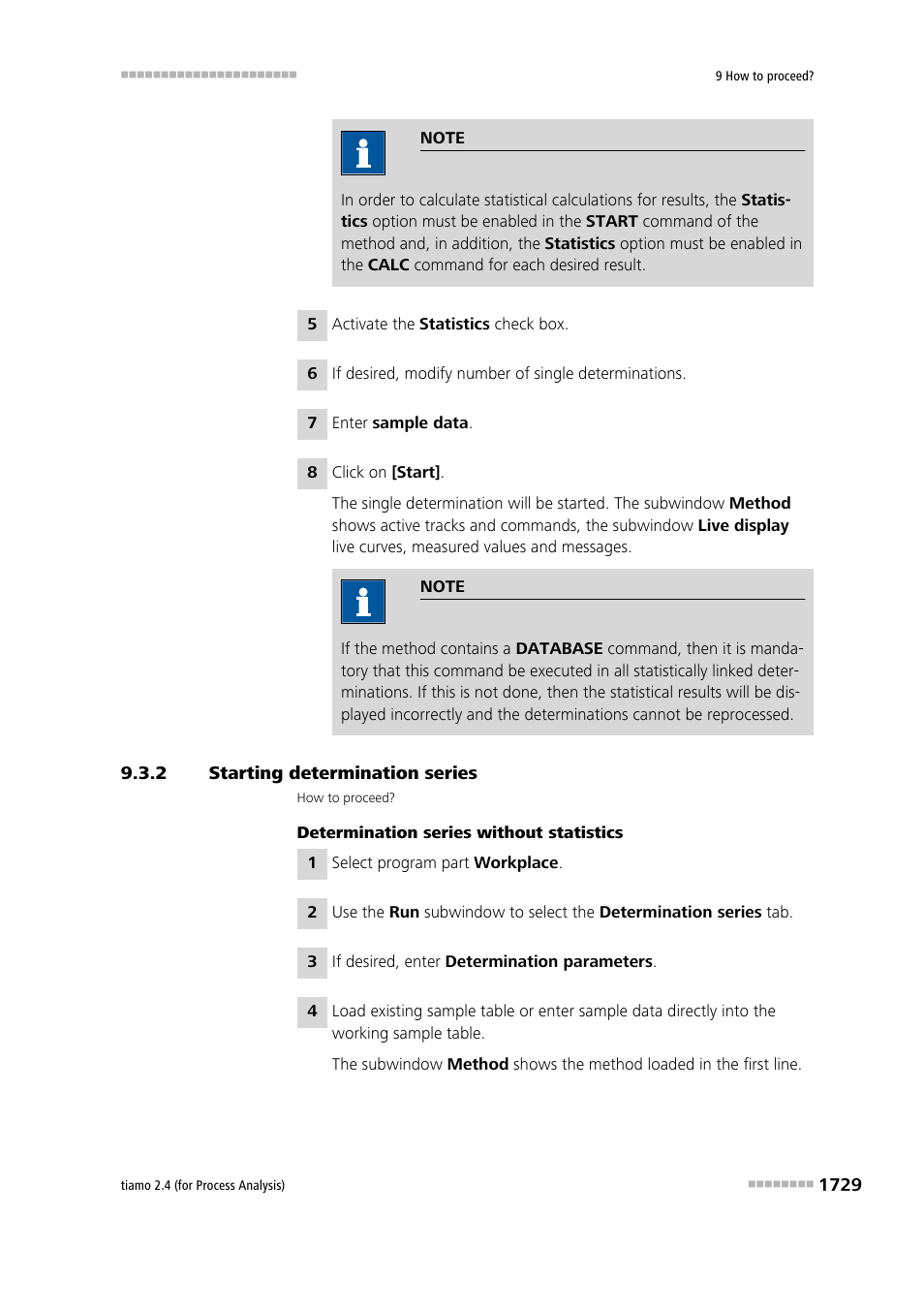 2 starting determination series, Starting determination series 9 | Metrohm tiamo 2.4 (process analysis) User Manual | Page 1745 / 1809