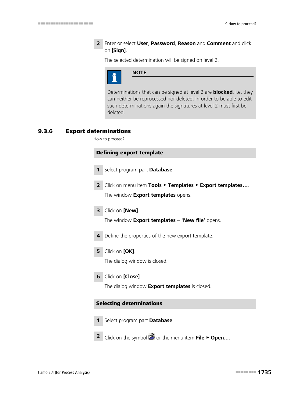 6 export determinations, Export determinations 5 | Metrohm tiamo 2.4 (process analysis) User Manual | Page 1751 / 1809