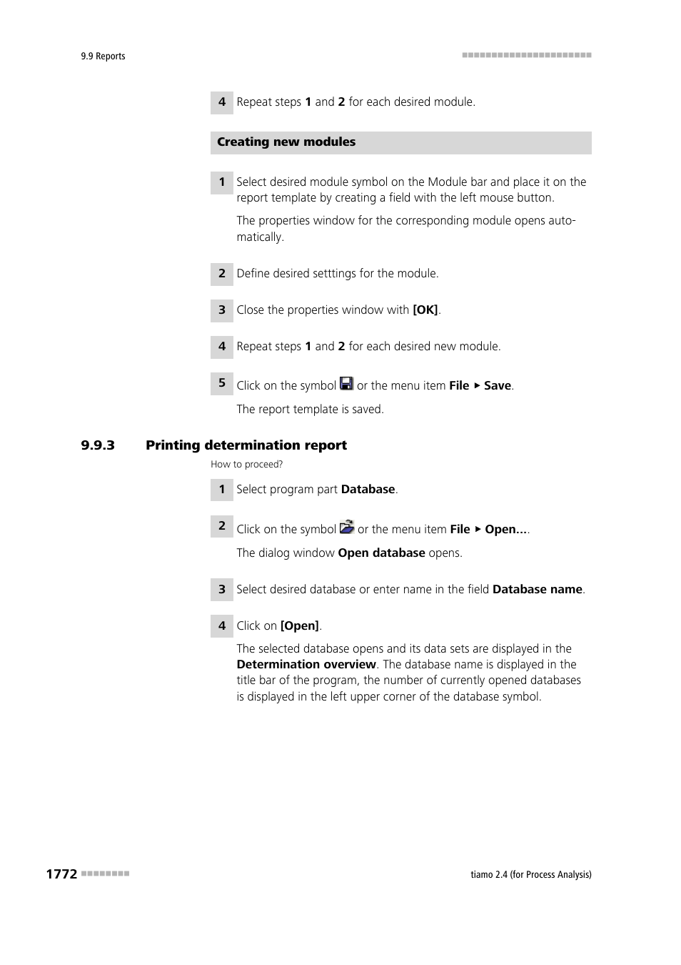3 printing determination report, Printing determination report 2 | Metrohm tiamo 2.4 (process analysis) User Manual | Page 1788 / 1809