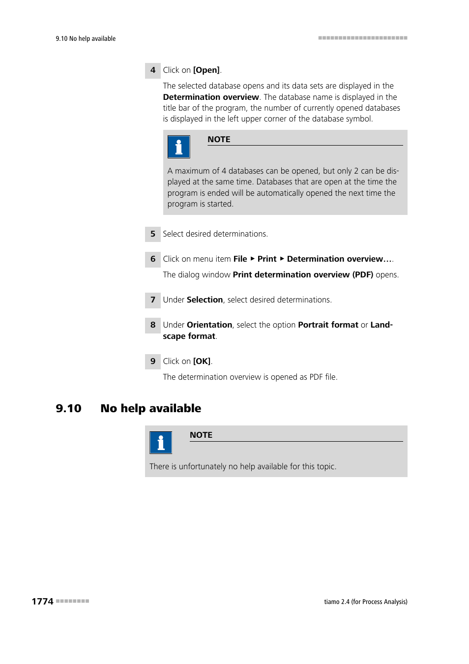 10 no help available, 10 no help available 4 | Metrohm tiamo 2.4 (process analysis) User Manual | Page 1790 / 1809