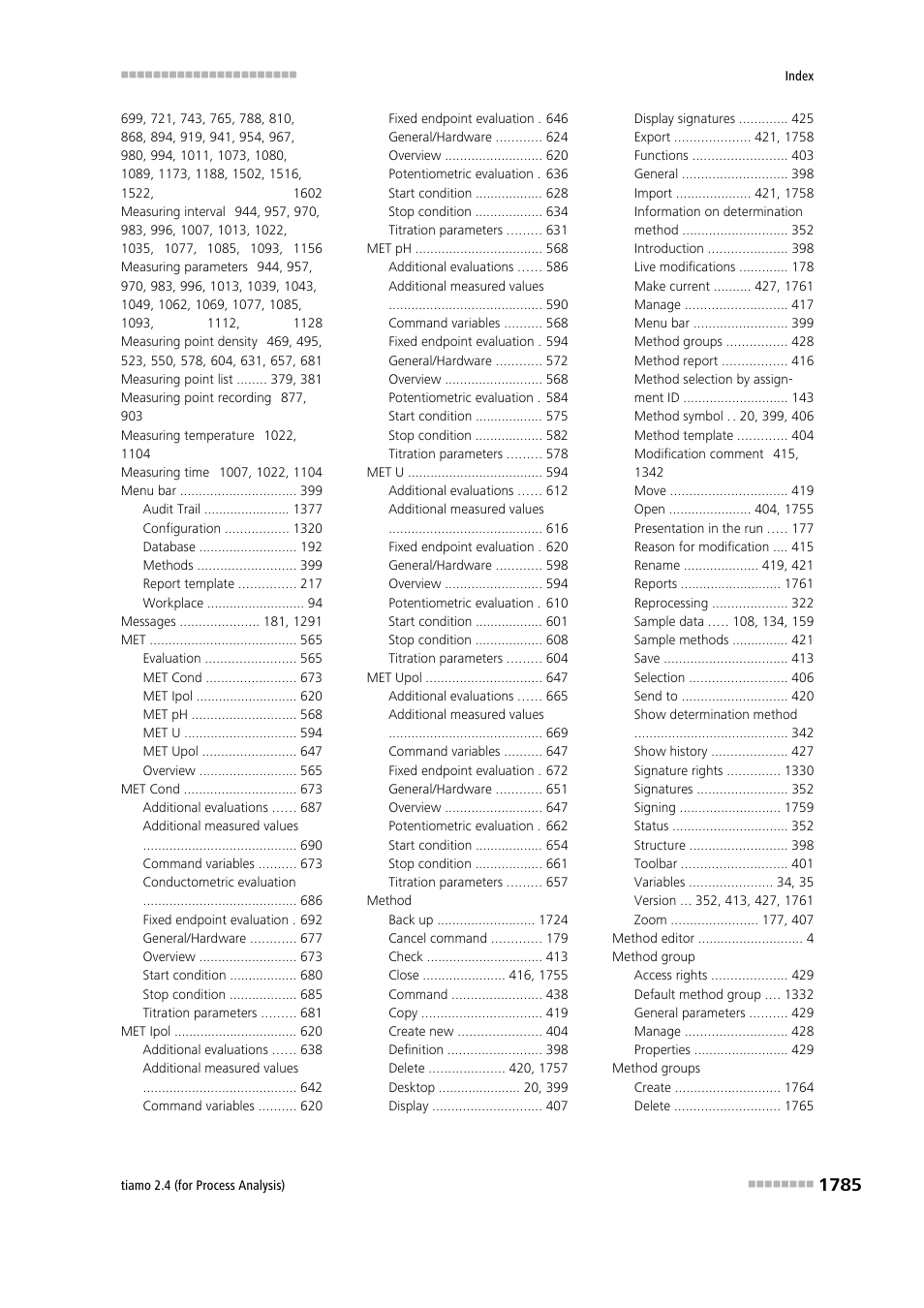 Metrohm tiamo 2.4 (process analysis) User Manual | Page 1801 / 1809