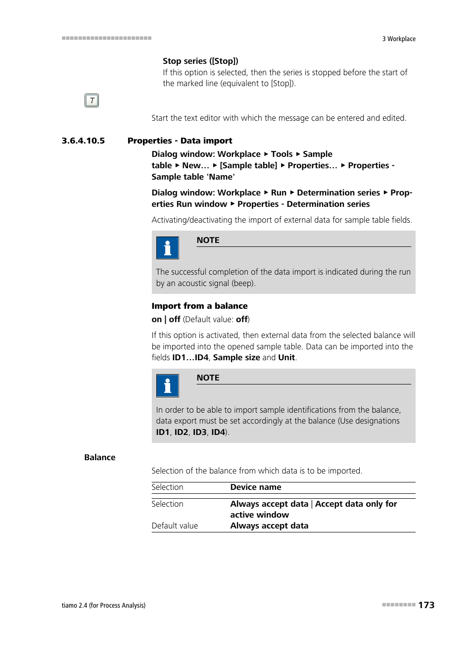 5 properties - data import | Metrohm tiamo 2.4 (process analysis) User Manual | Page 189 / 1809