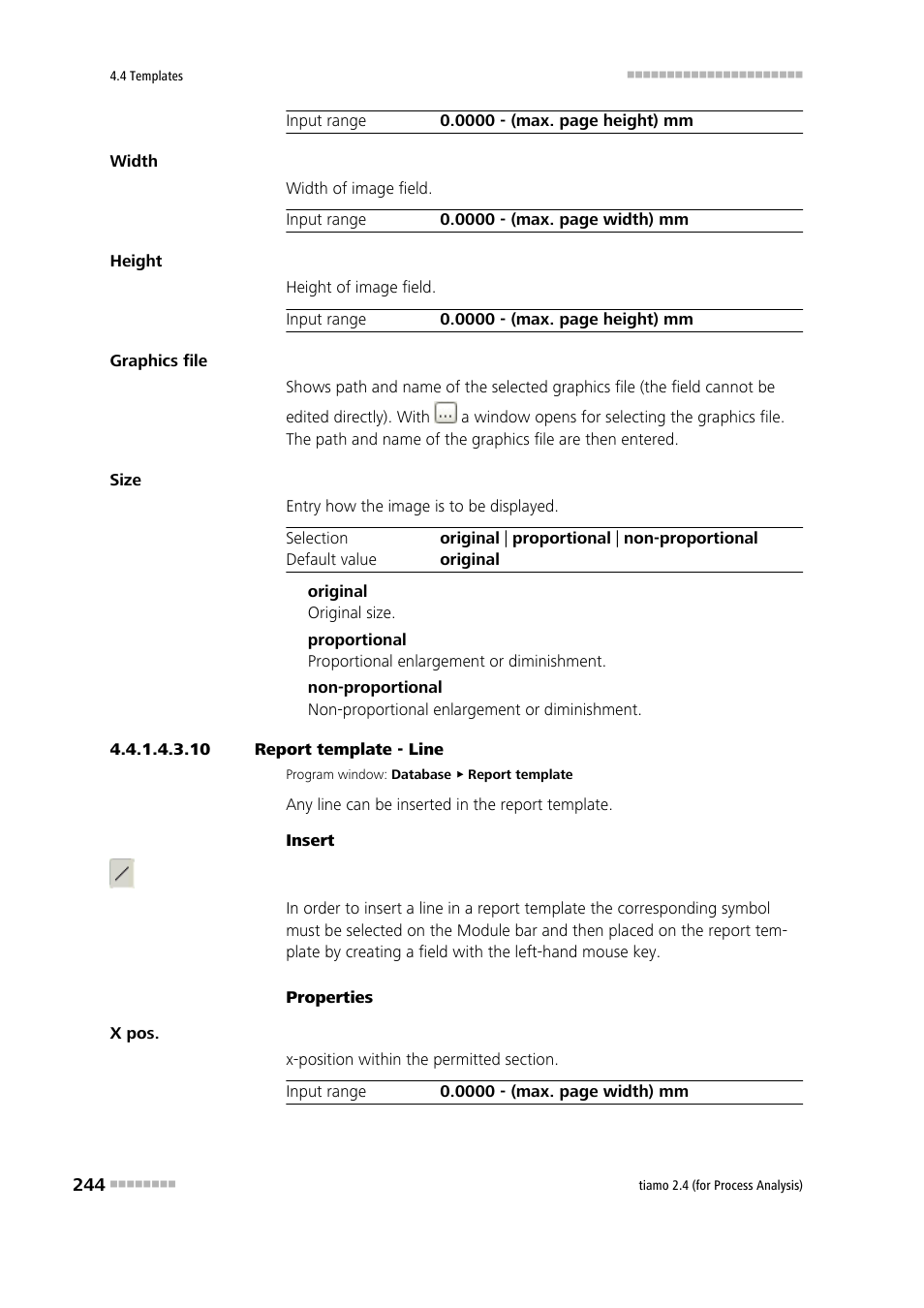 10 report template - line, Line | Metrohm tiamo 2.4 (process analysis) User Manual | Page 260 / 1809