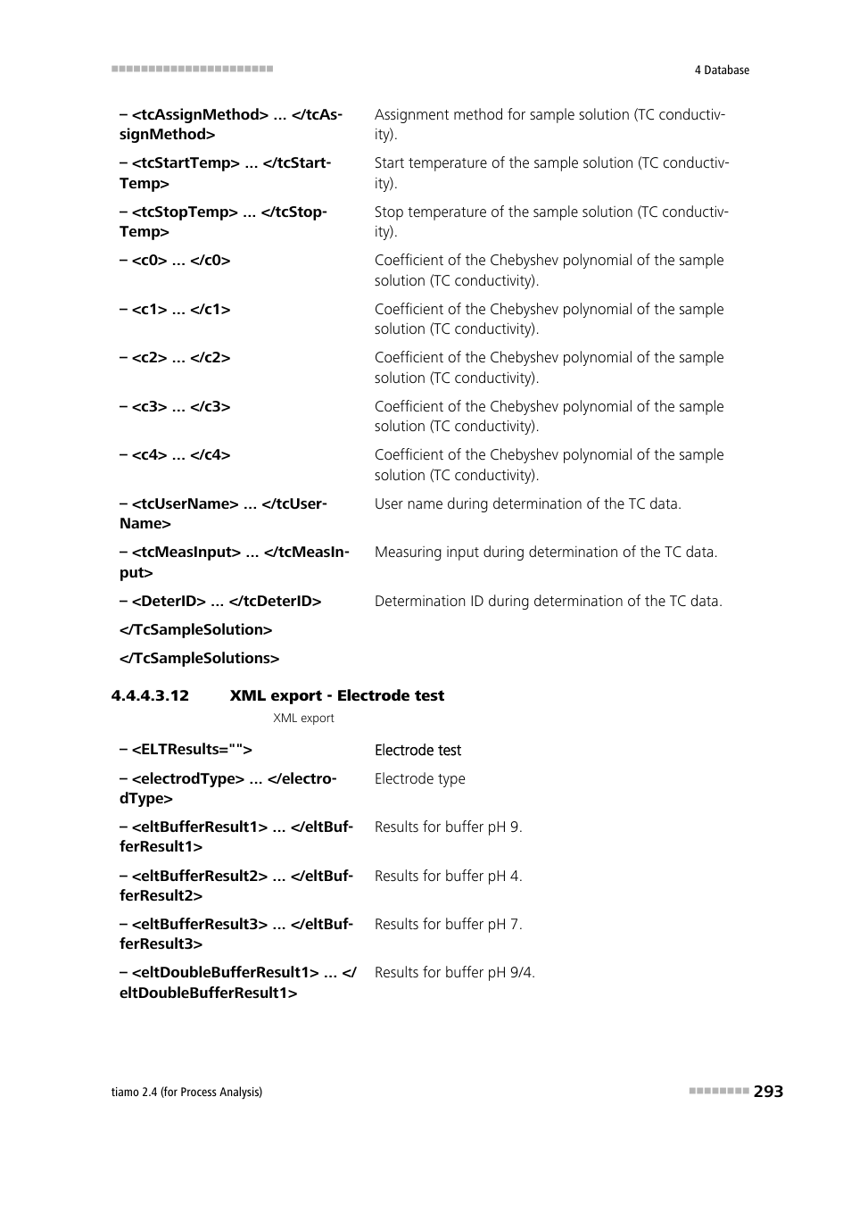 12 xml export - electrode test | Metrohm tiamo 2.4 (process analysis) User Manual | Page 309 / 1809