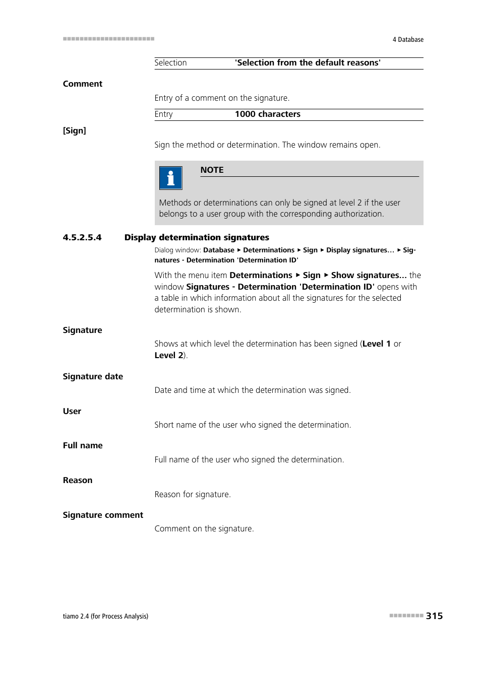 4 display determination signatures | Metrohm tiamo 2.4 (process analysis) User Manual | Page 331 / 1809