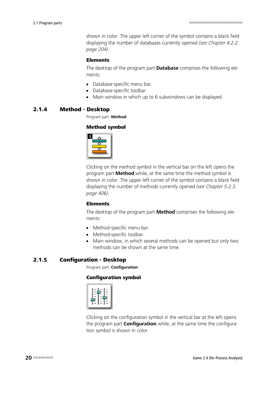 4 method - desktop, 5 configuration - desktop, Method - desktop | Configuration - desktop, Method, Configura, Tion | Metrohm tiamo 2.4 (process analysis) User Manual | Page 36 / 1809