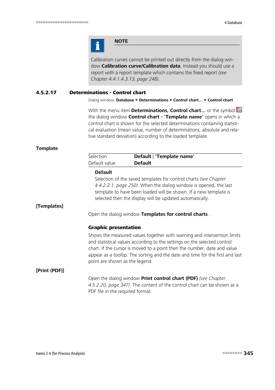 17 determinations - control chart, Determinations - control chart | Metrohm tiamo 2.4 (process analysis) User Manual | Page 361 / 1809