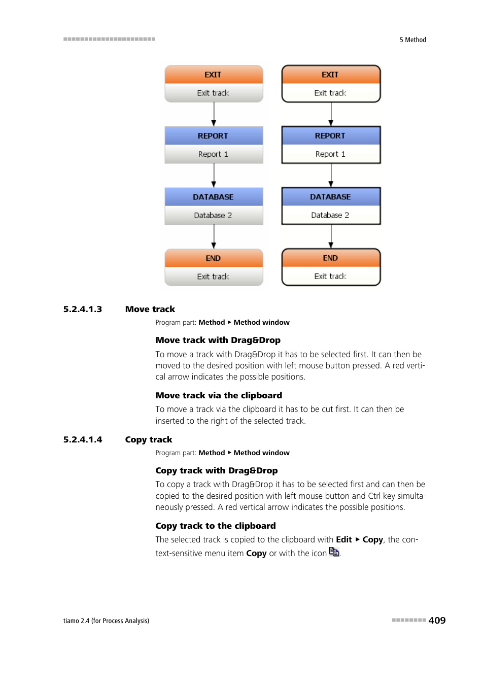 3 move track, 4 copy track | Metrohm tiamo 2.4 (process analysis) User Manual | Page 425 / 1809