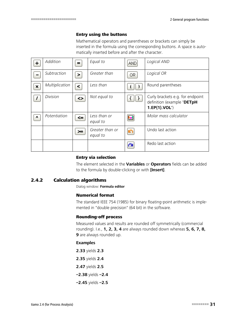 2 calculation algorithms, Calculation algorithms | Metrohm tiamo 2.4 (process analysis) User Manual | Page 47 / 1809