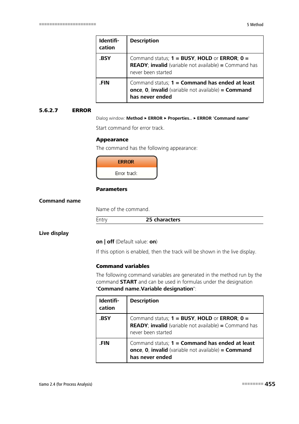 7 error, Error | Metrohm tiamo 2.4 (process analysis) User Manual | Page 471 / 1809