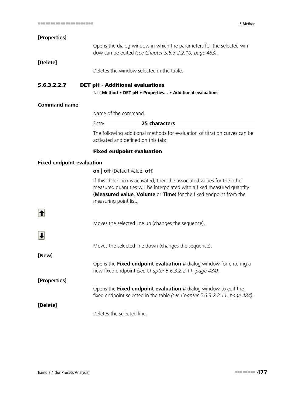 7 det ph - additional evaluations, Additional evaluations | Metrohm tiamo 2.4 (process analysis) User Manual | Page 493 / 1809
