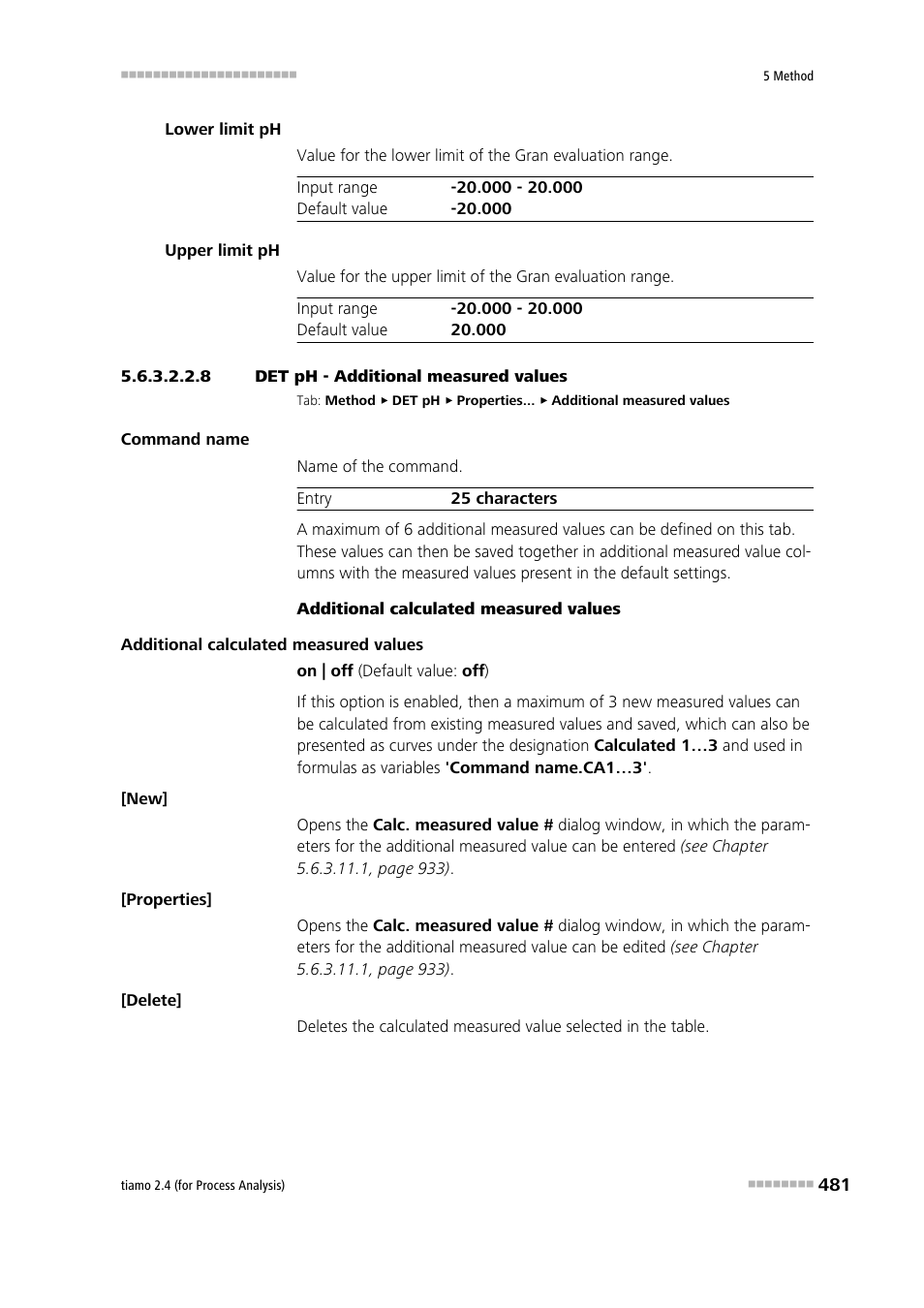 8 det ph - additional measured values, Additional measured values | Metrohm tiamo 2.4 (process analysis) User Manual | Page 497 / 1809