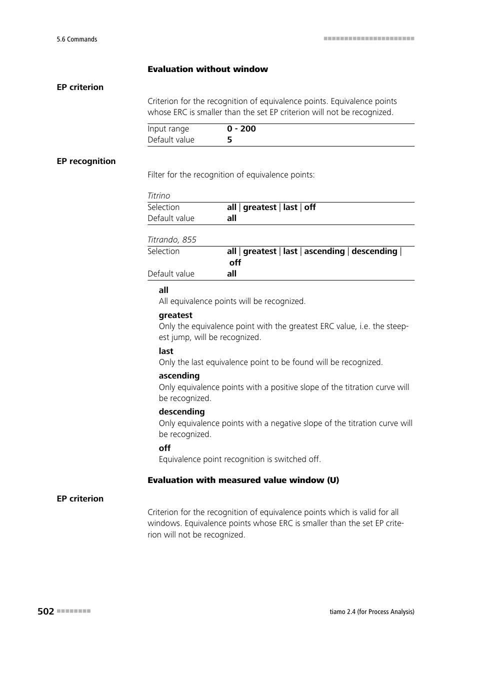 Metrohm tiamo 2.4 (process analysis) User Manual | Page 518 / 1809