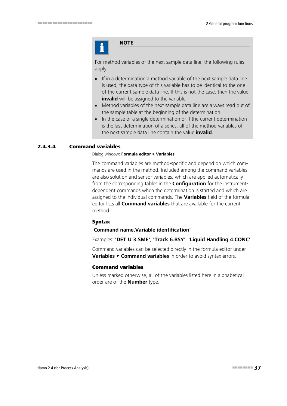 4 command variables, Command variables | Metrohm tiamo 2.4 (process analysis) User Manual | Page 53 / 1809