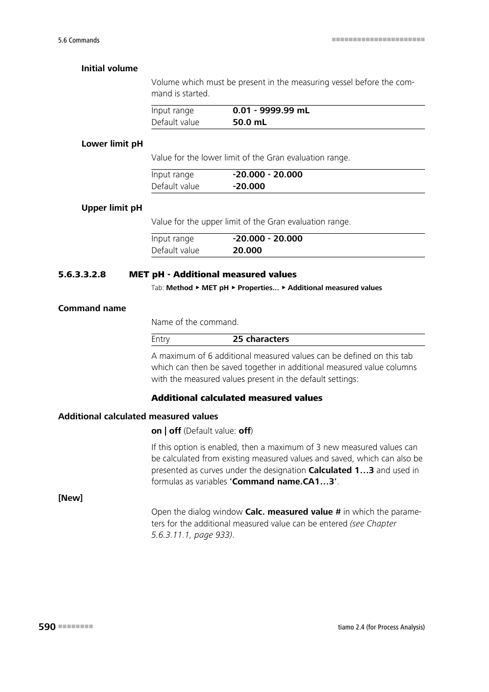 8 met ph - additional measured values | Metrohm tiamo 2.4 (process analysis) User Manual | Page 606 / 1809