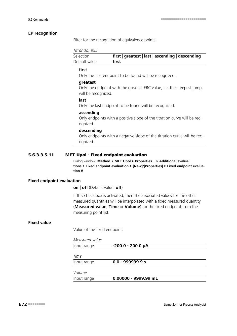 11 met upol - fixed endpoint evaluation | Metrohm tiamo 2.4 (process analysis) User Manual | Page 688 / 1809