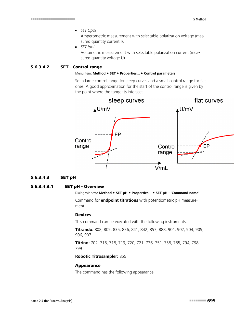 2 set - control range, 3 set ph, 1 set ph - overview | Metrohm tiamo 2.4 (process analysis) User Manual | Page 711 / 1809