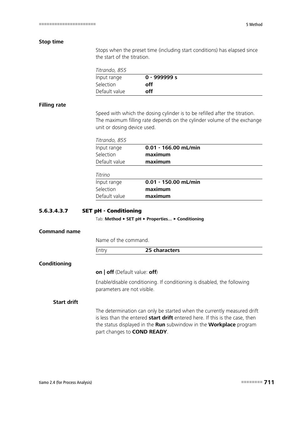 7 set ph - conditioning, Conditioning | Metrohm tiamo 2.4 (process analysis) User Manual | Page 727 / 1809