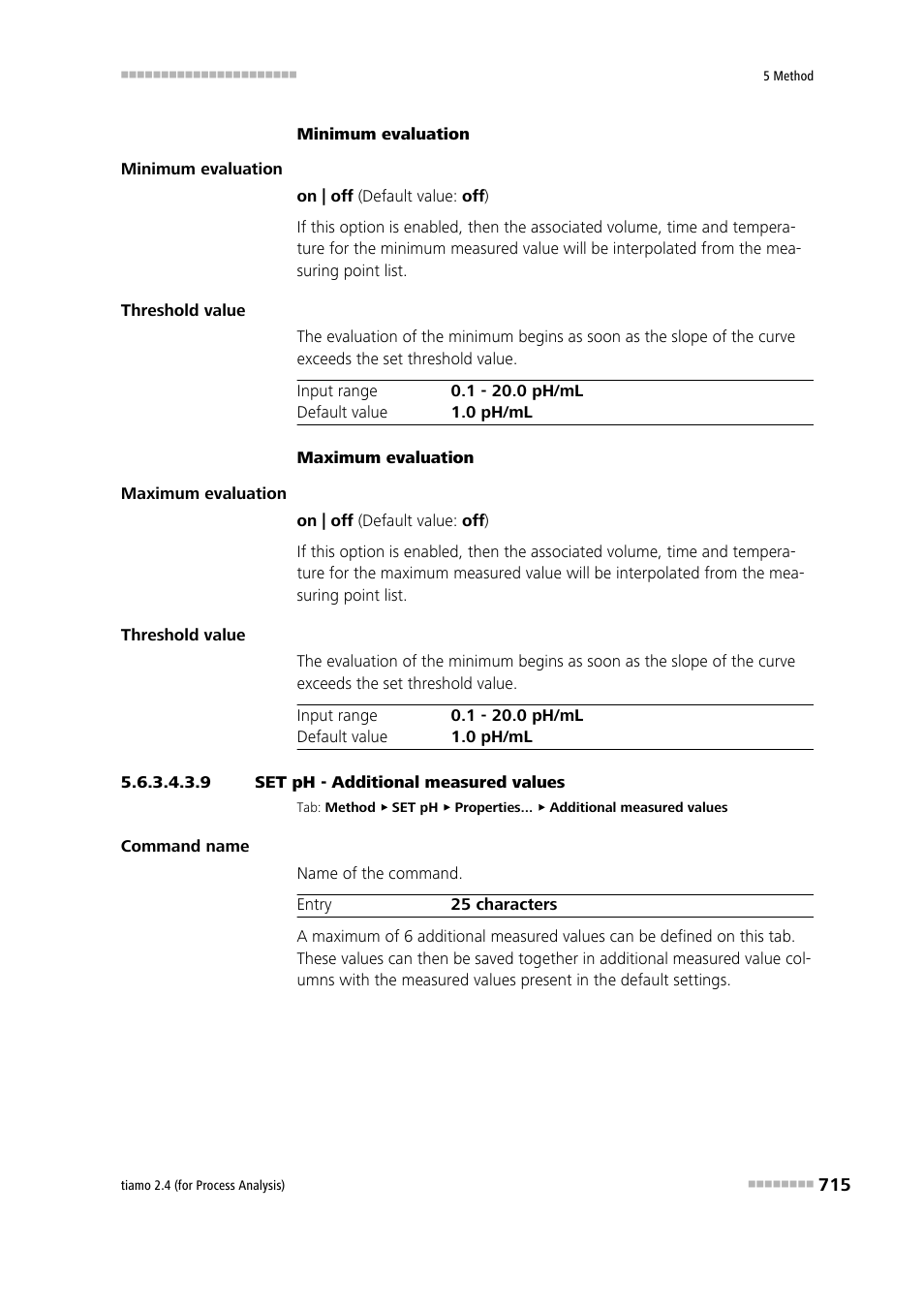 9 set ph - additional measured values, Additional measured values | Metrohm tiamo 2.4 (process analysis) User Manual | Page 731 / 1809