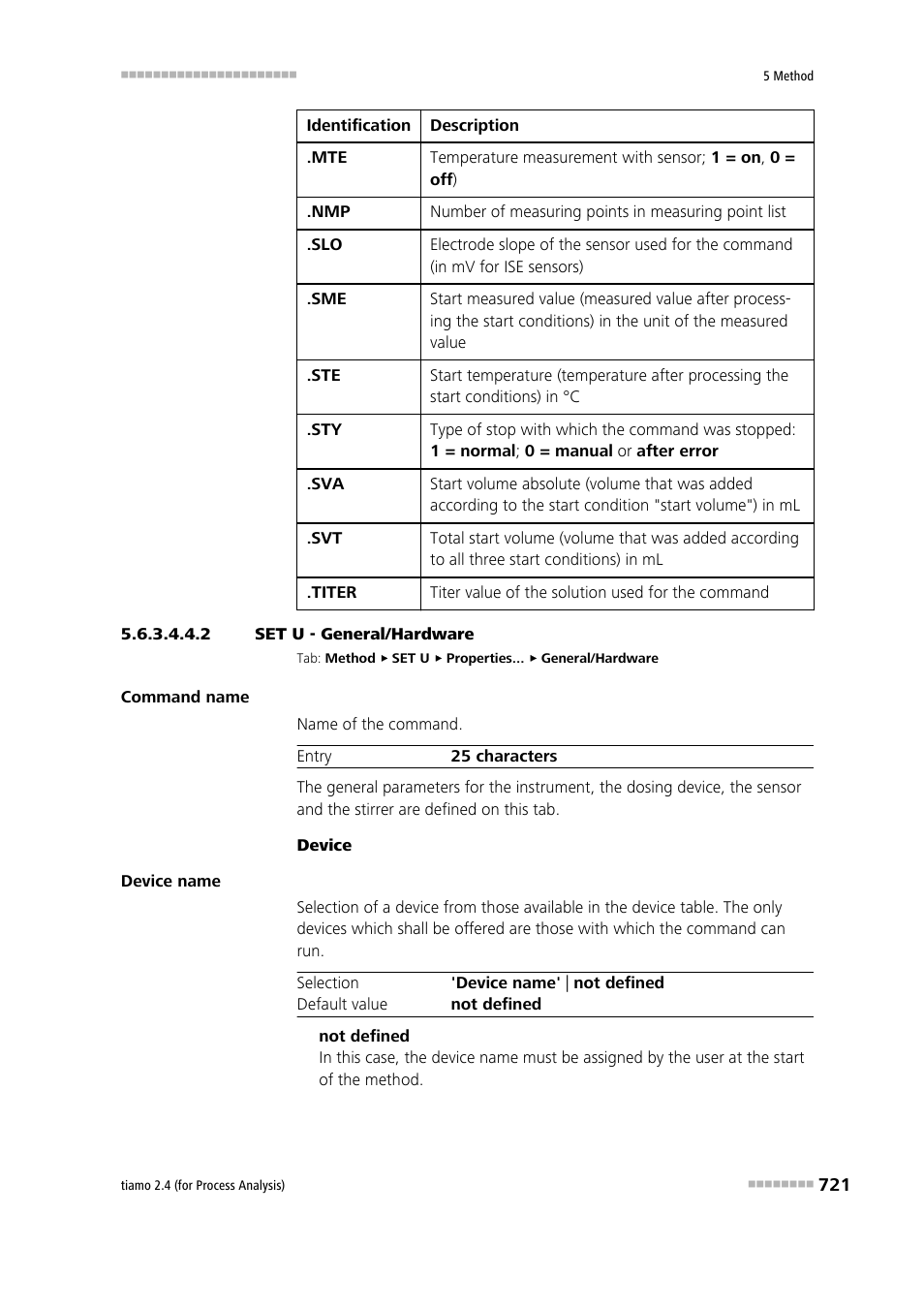 2 set u - general/hardware, General/hardware | Metrohm tiamo 2.4 (process analysis) User Manual | Page 737 / 1809