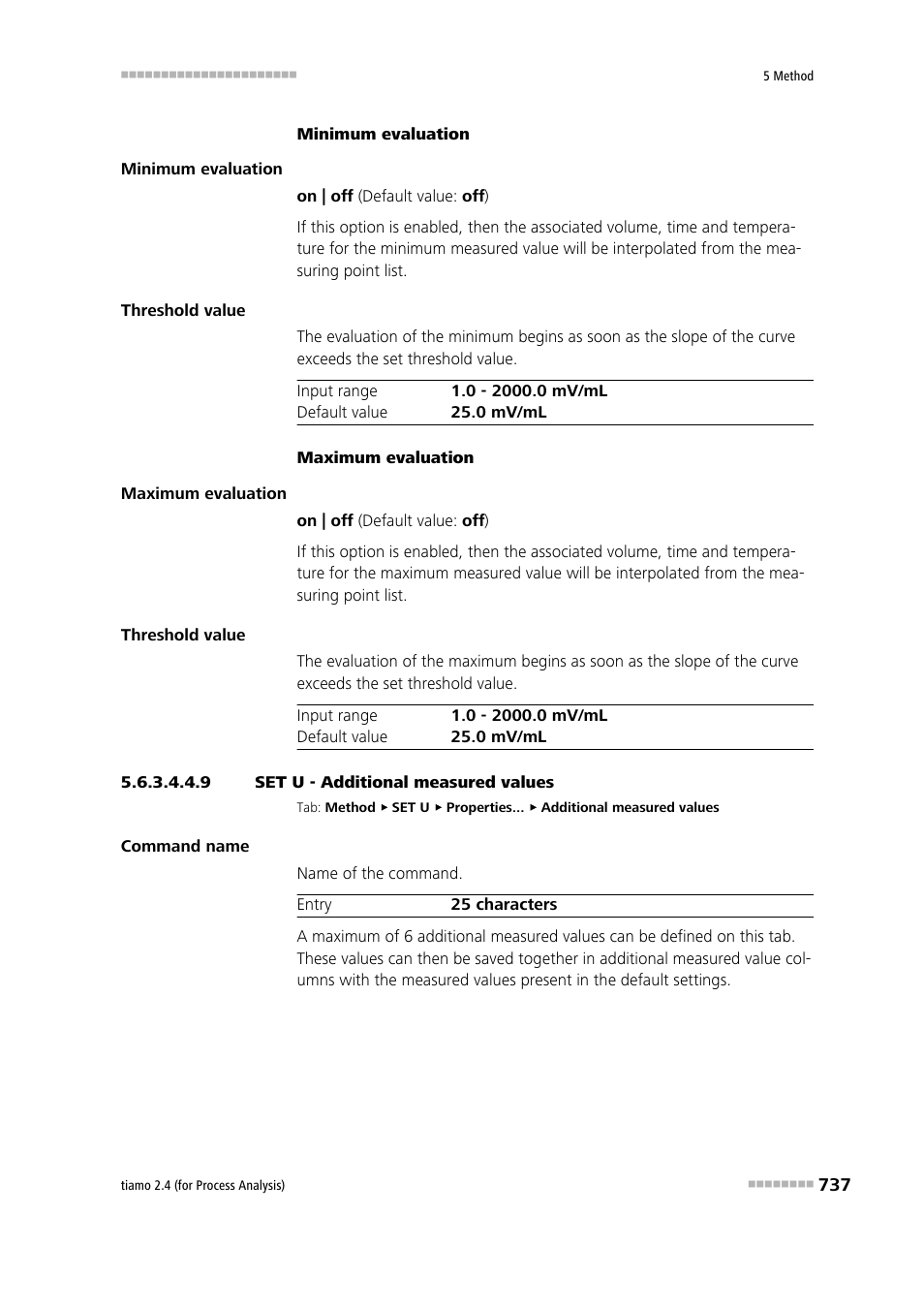 9 set u - additional measured values, Additional measured values | Metrohm tiamo 2.4 (process analysis) User Manual | Page 753 / 1809