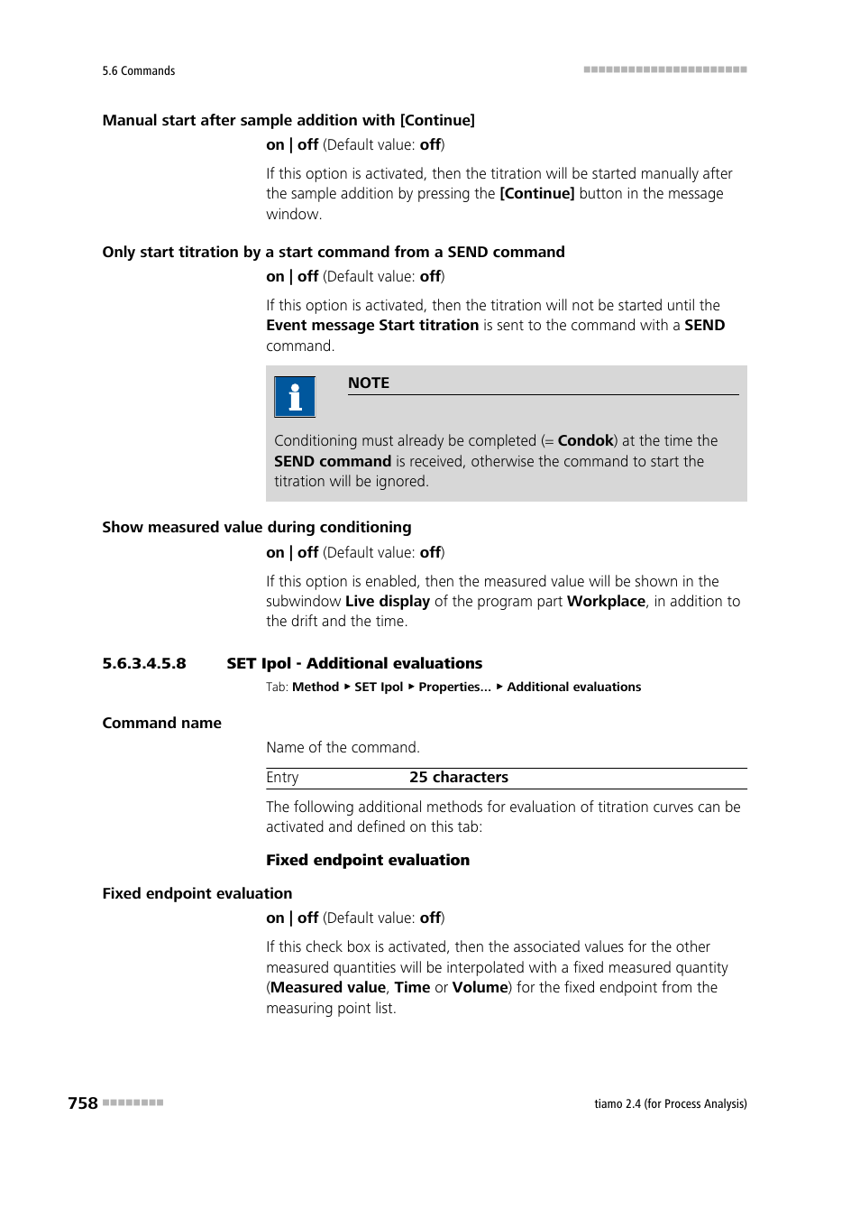8 set ipol - additional evaluations, Additional evaluations | Metrohm tiamo 2.4 (process analysis) User Manual | Page 774 / 1809