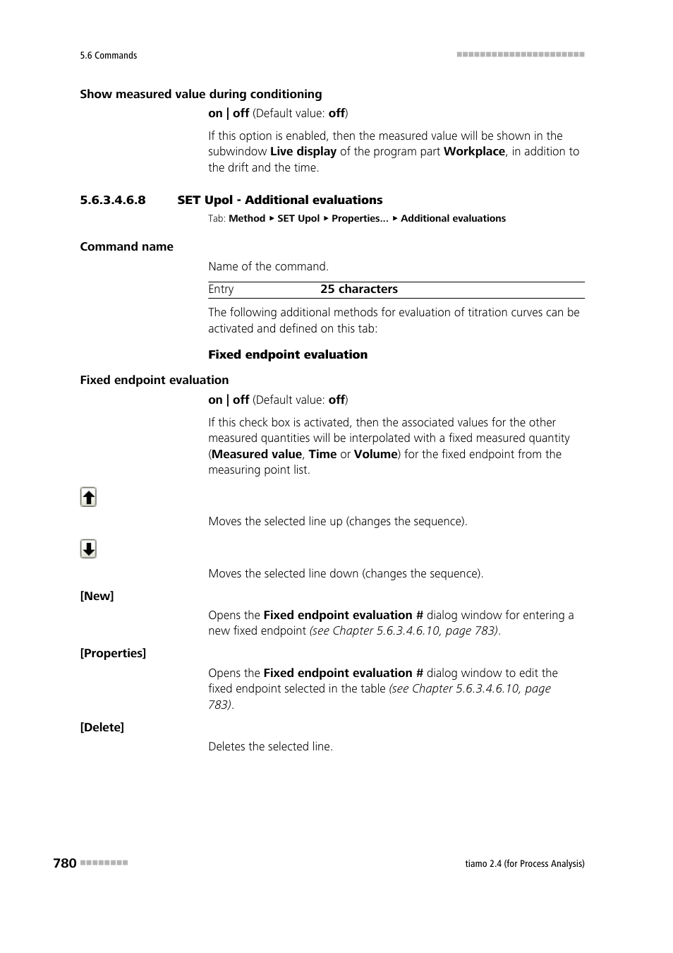 8 set upol - additional evaluations, Additional evaluations | Metrohm tiamo 2.4 (process analysis) User Manual | Page 796 / 1809