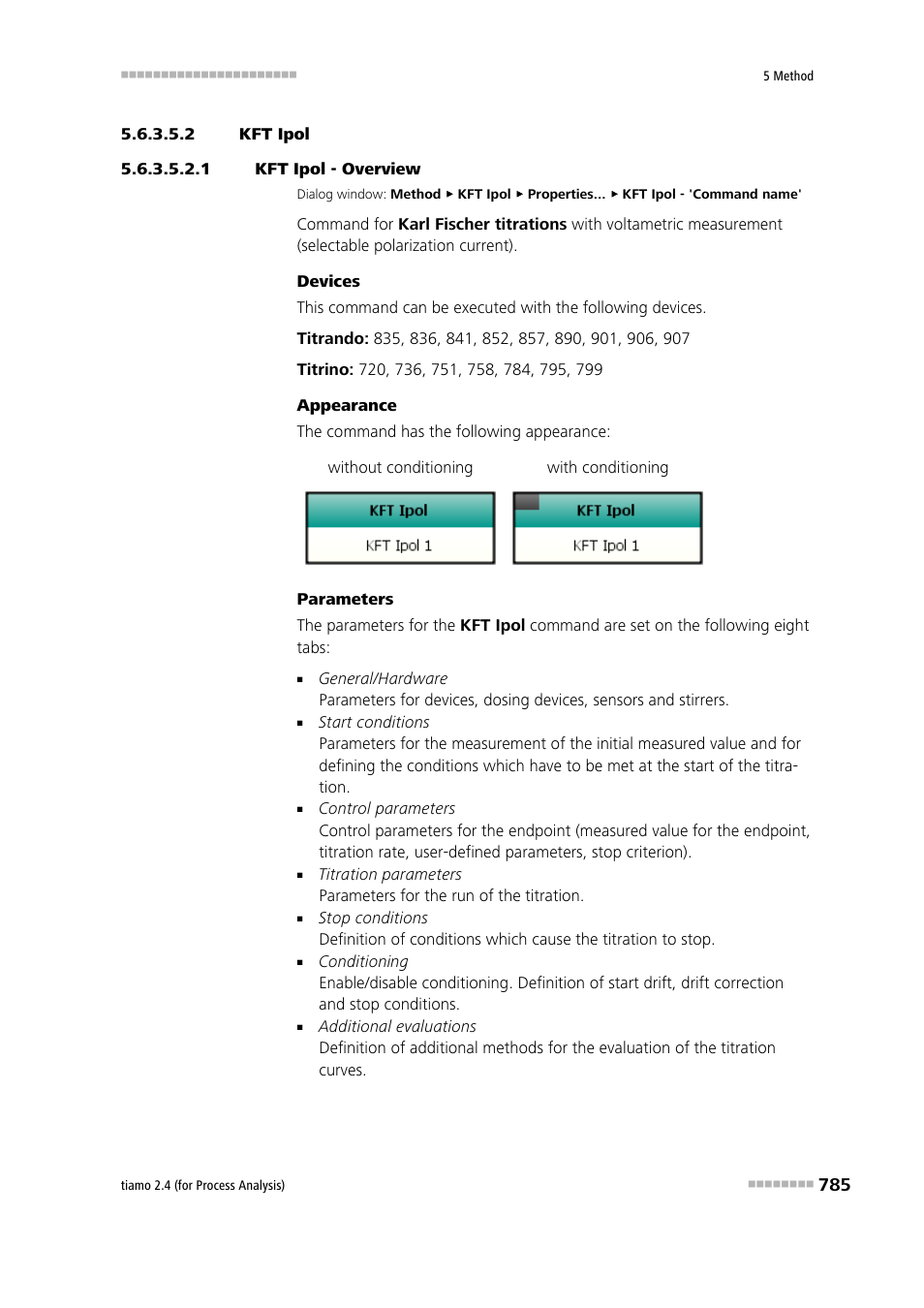 2 kft ipol, 1 kft ipol - overview | Metrohm tiamo 2.4 (process analysis) User Manual | Page 801 / 1809