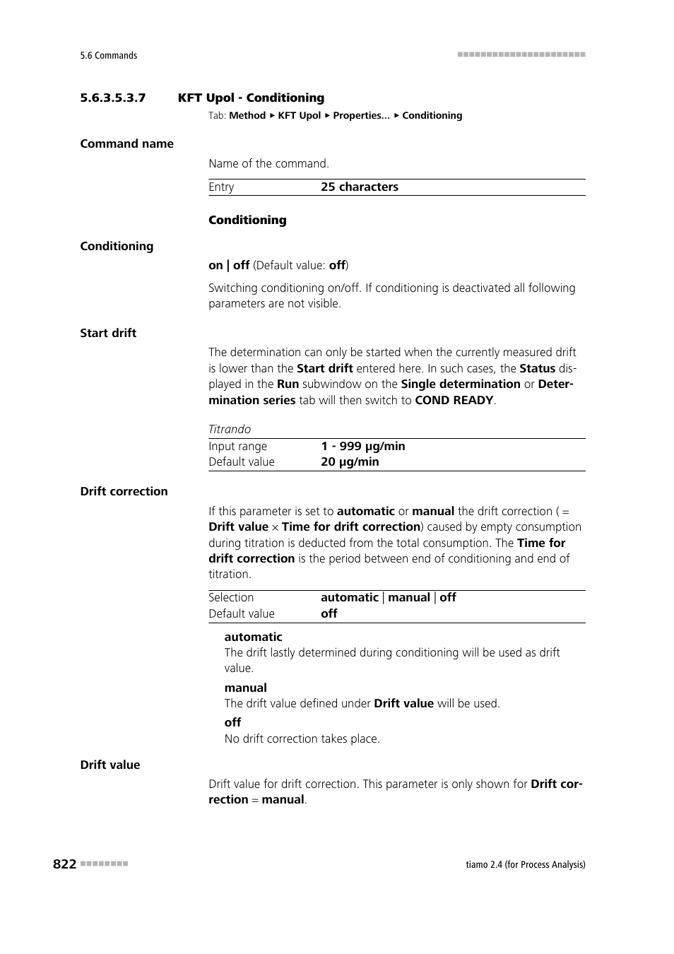 7 kft upol - conditioning, Conditioning | Metrohm tiamo 2.4 (process analysis) User Manual | Page 838 / 1809