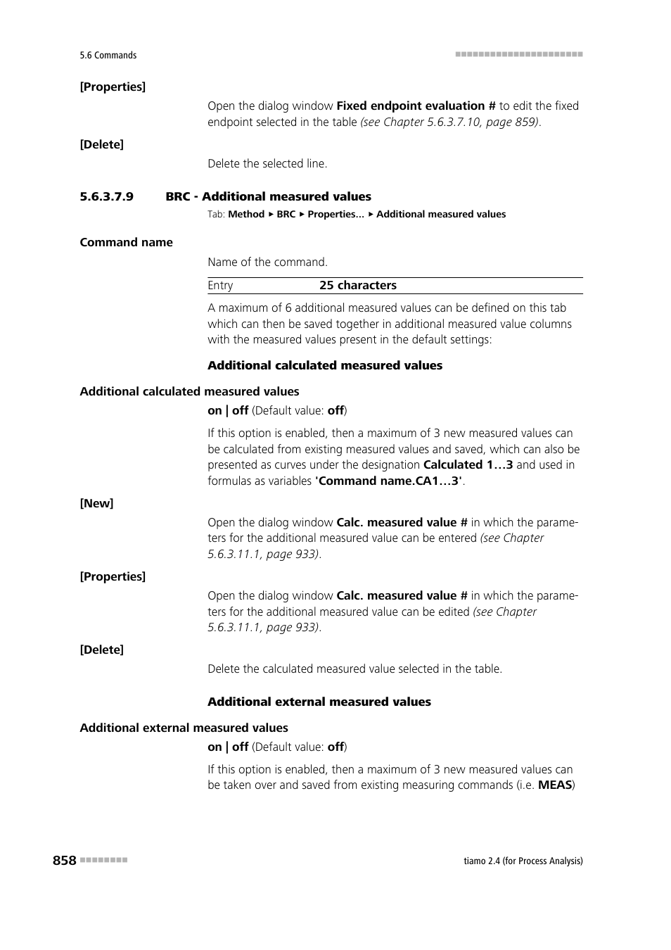 9 brc - additional measured values, Additional measured values | Metrohm tiamo 2.4 (process analysis) User Manual | Page 874 / 1809