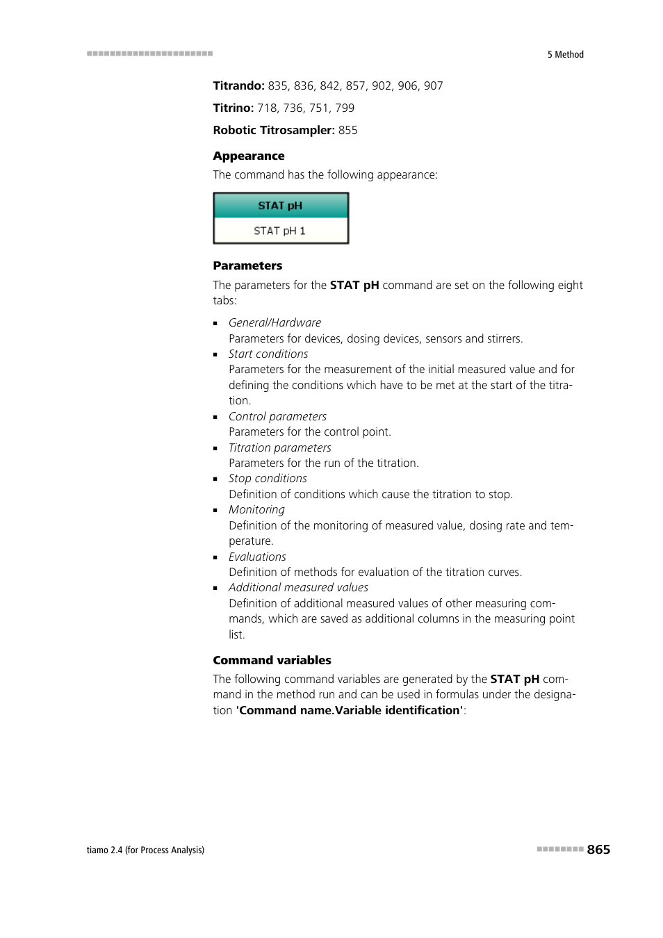 Metrohm tiamo 2.4 (process analysis) User Manual | Page 881 / 1809