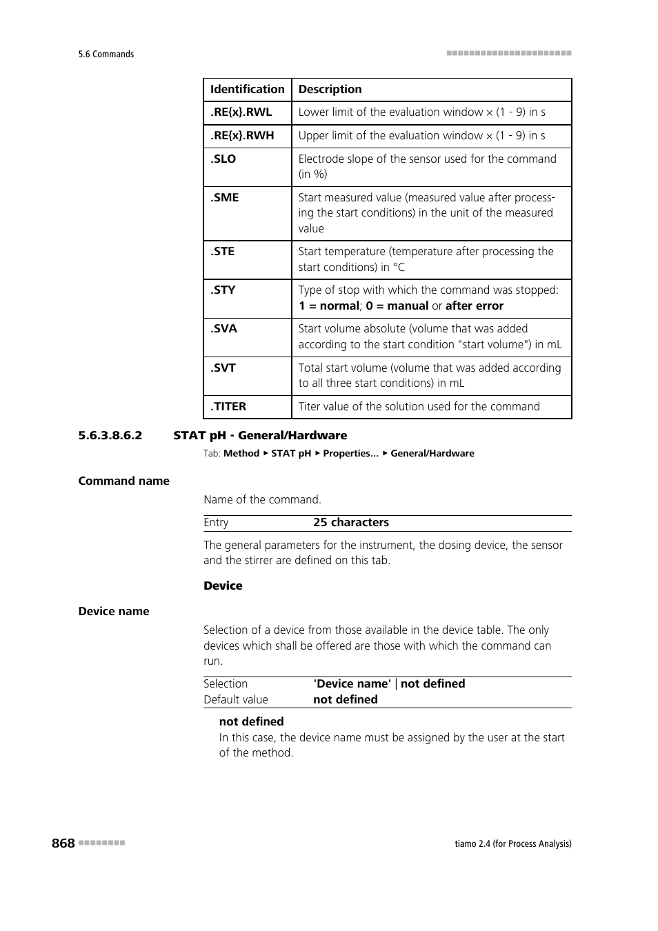2 stat ph - general/hardware, General/hardware | Metrohm tiamo 2.4 (process analysis) User Manual | Page 884 / 1809