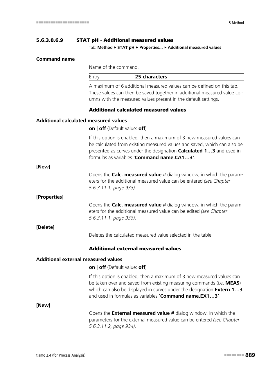 9 stat ph - additional measured values, Additional measured values | Metrohm tiamo 2.4 (process analysis) User Manual | Page 905 / 1809