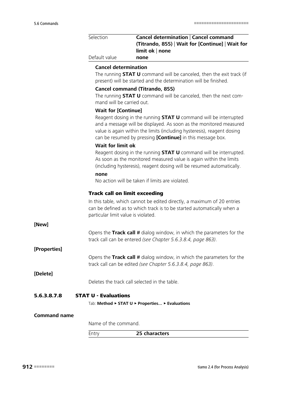 8 stat u - evaluations, Evaluations | Metrohm tiamo 2.4 (process analysis) User Manual | Page 928 / 1809