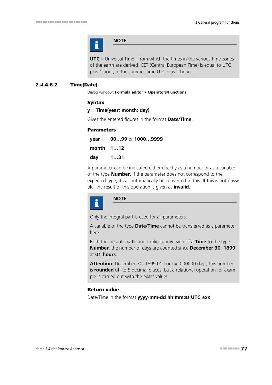 2 time(date), Time(date) | Metrohm tiamo 2.4 (process analysis) User Manual | Page 93 / 1809