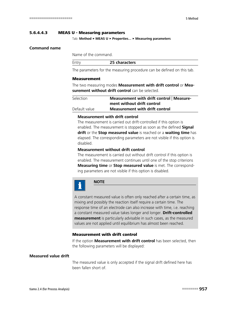 3 meas u - measuring parameters, Measuring parameters | Metrohm tiamo 2.4 (process analysis) User Manual | Page 973 / 1809