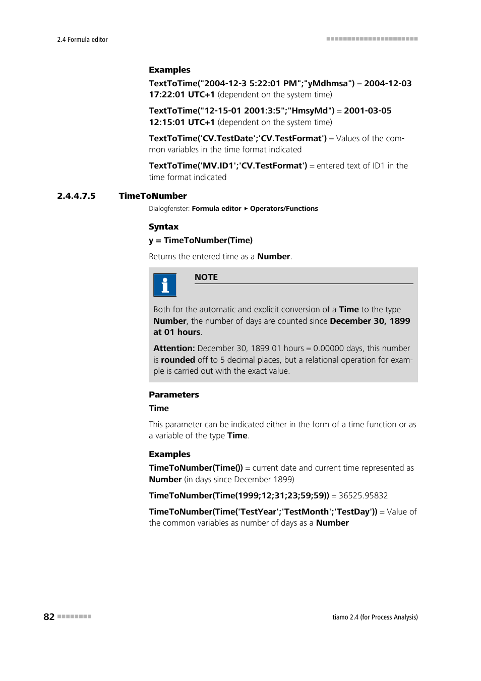 5 timetonumber, Timetonumber | Metrohm tiamo 2.4 (process analysis) User Manual | Page 98 / 1809