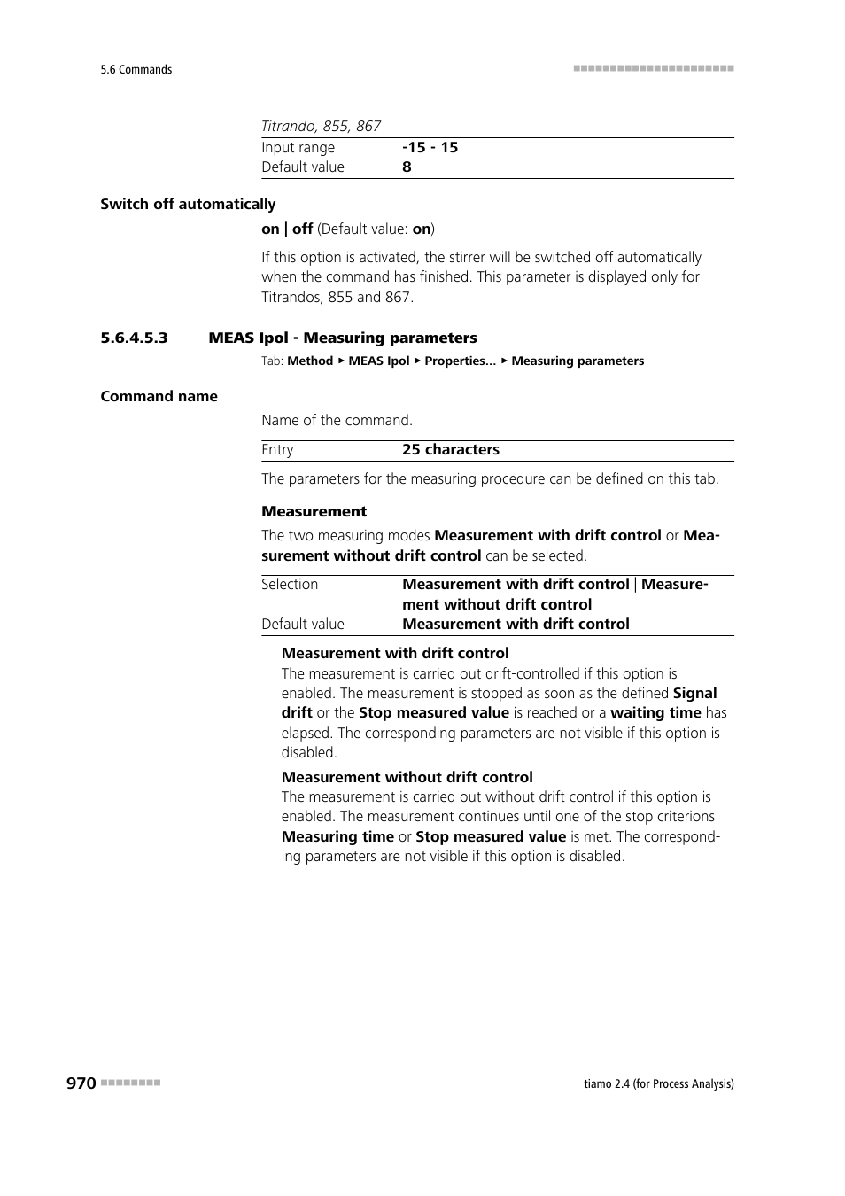 3 meas ipol - measuring parameters | Metrohm tiamo 2.4 (process analysis) User Manual | Page 986 / 1809