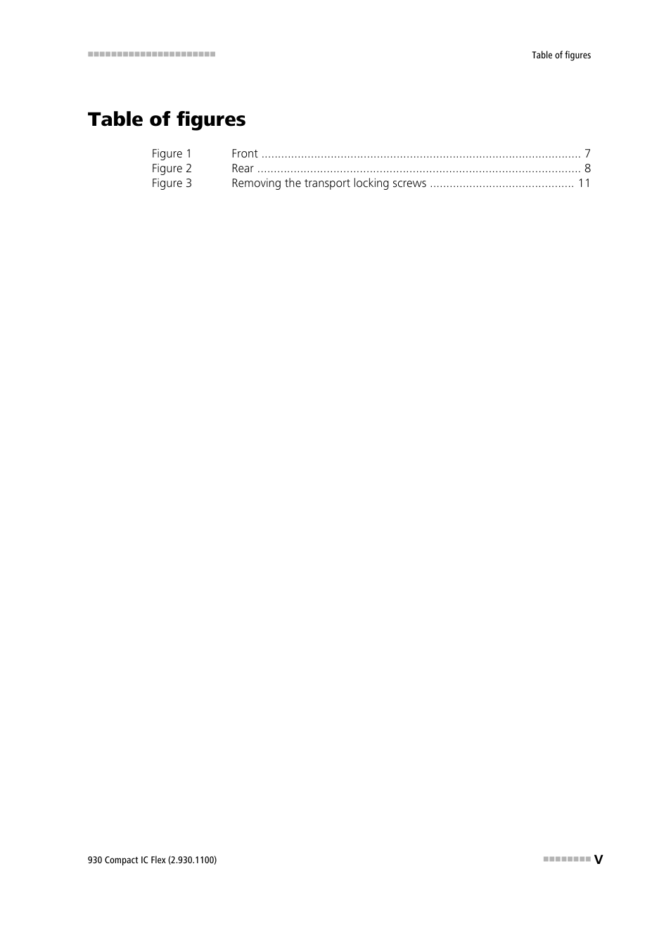 Table of figures | Metrohm 930 Compact IC Flex User Manual | Page 7 / 39
