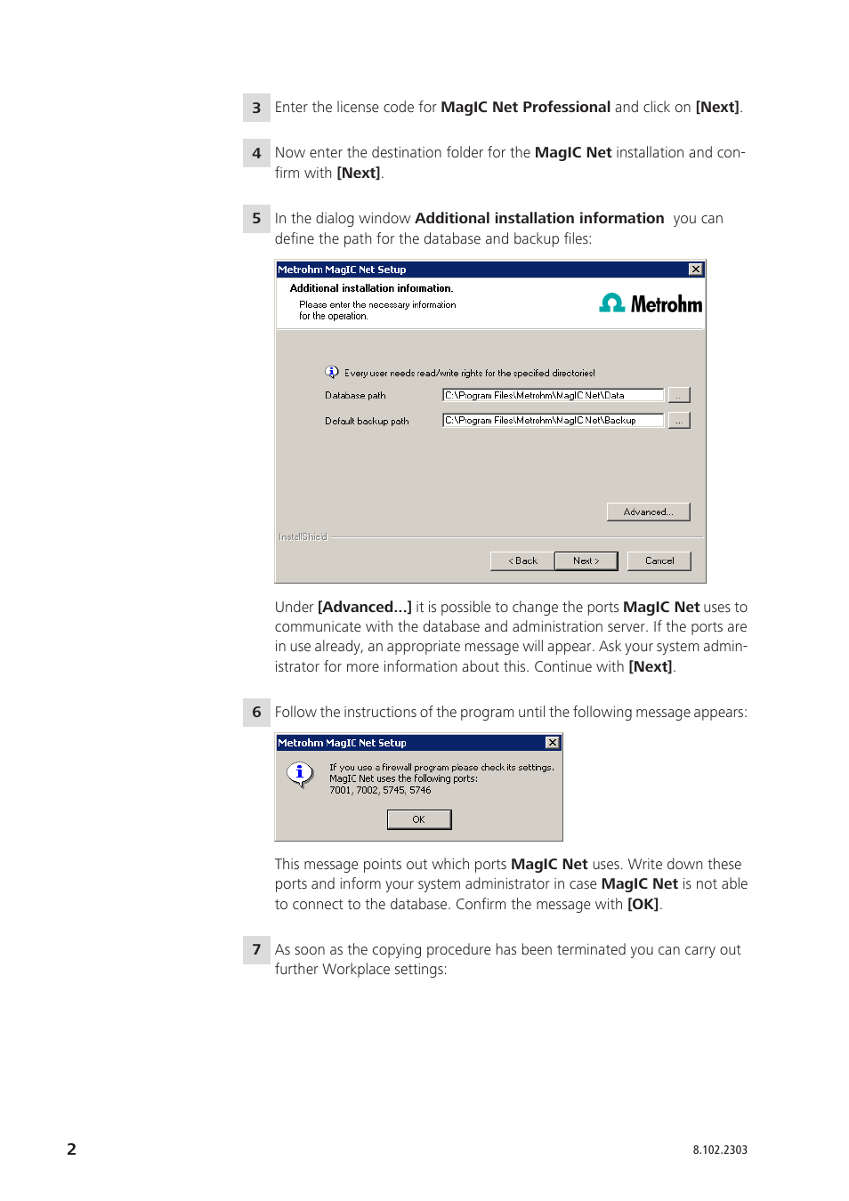 Metrohm MagIC Net 1.0 User Manual | Page 2 / 8