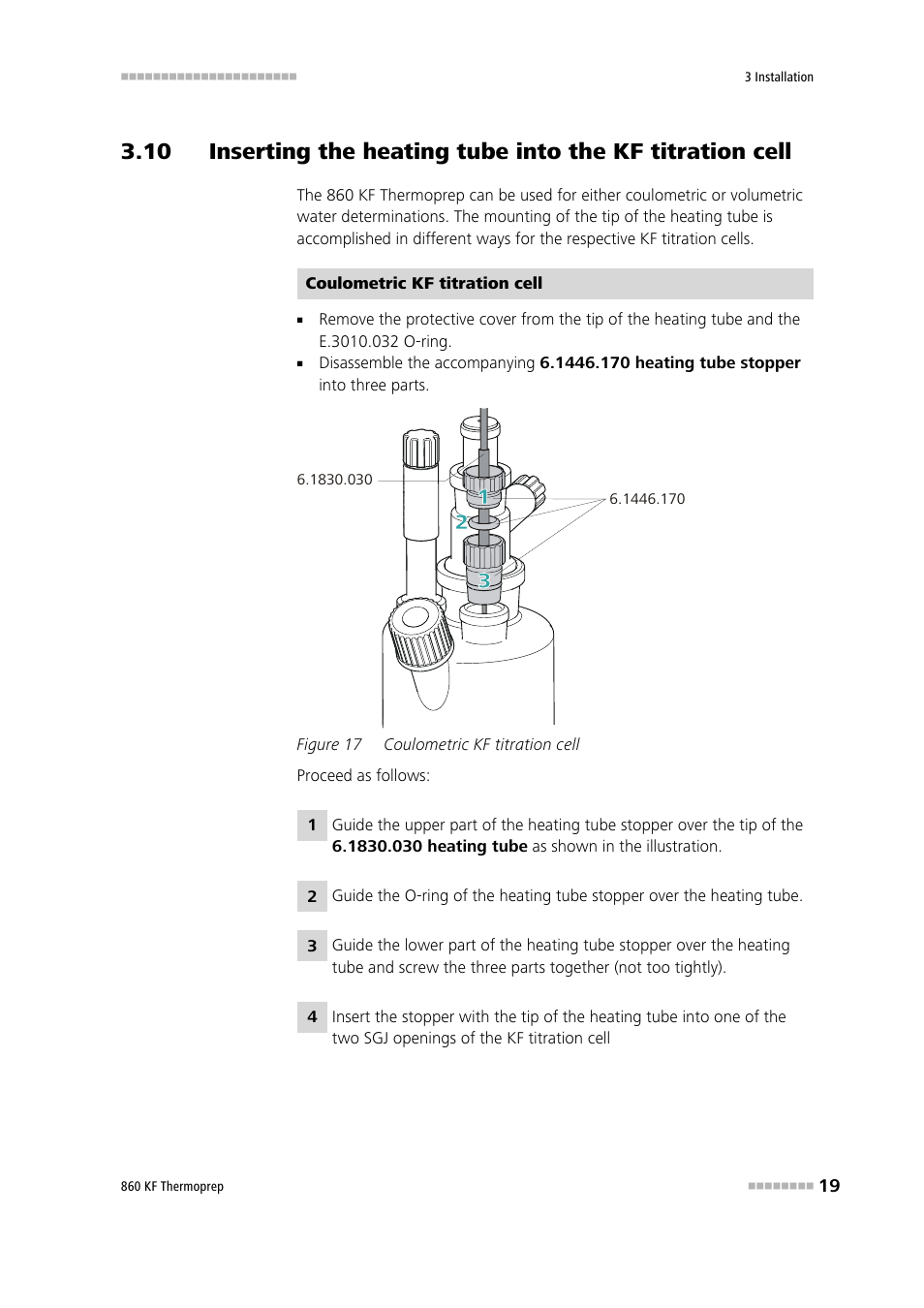 Figure 17, Coulometric kf titration cell | Metrohm 860 KF Thermoprep User Manual | Page 27 / 64