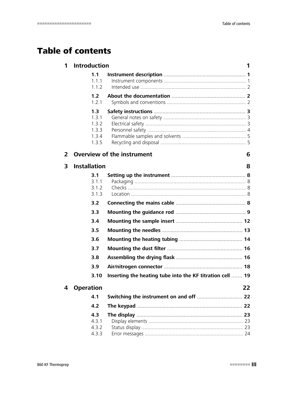 Metrohm 860 KF Thermoprep User Manual | Page 5 / 64