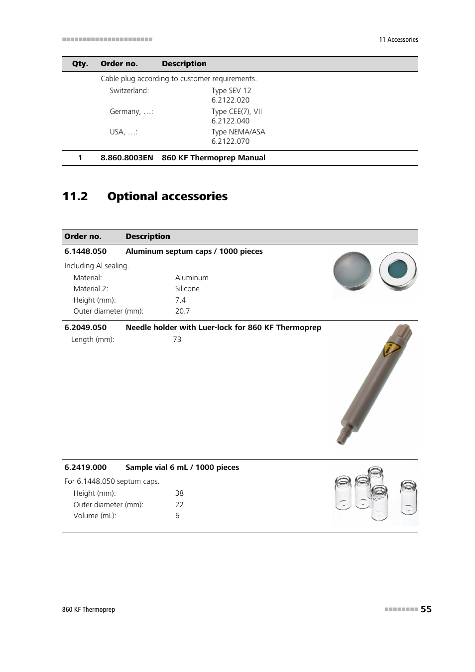 2 optional accessories | Metrohm 860 KF Thermoprep User Manual | Page 63 / 64