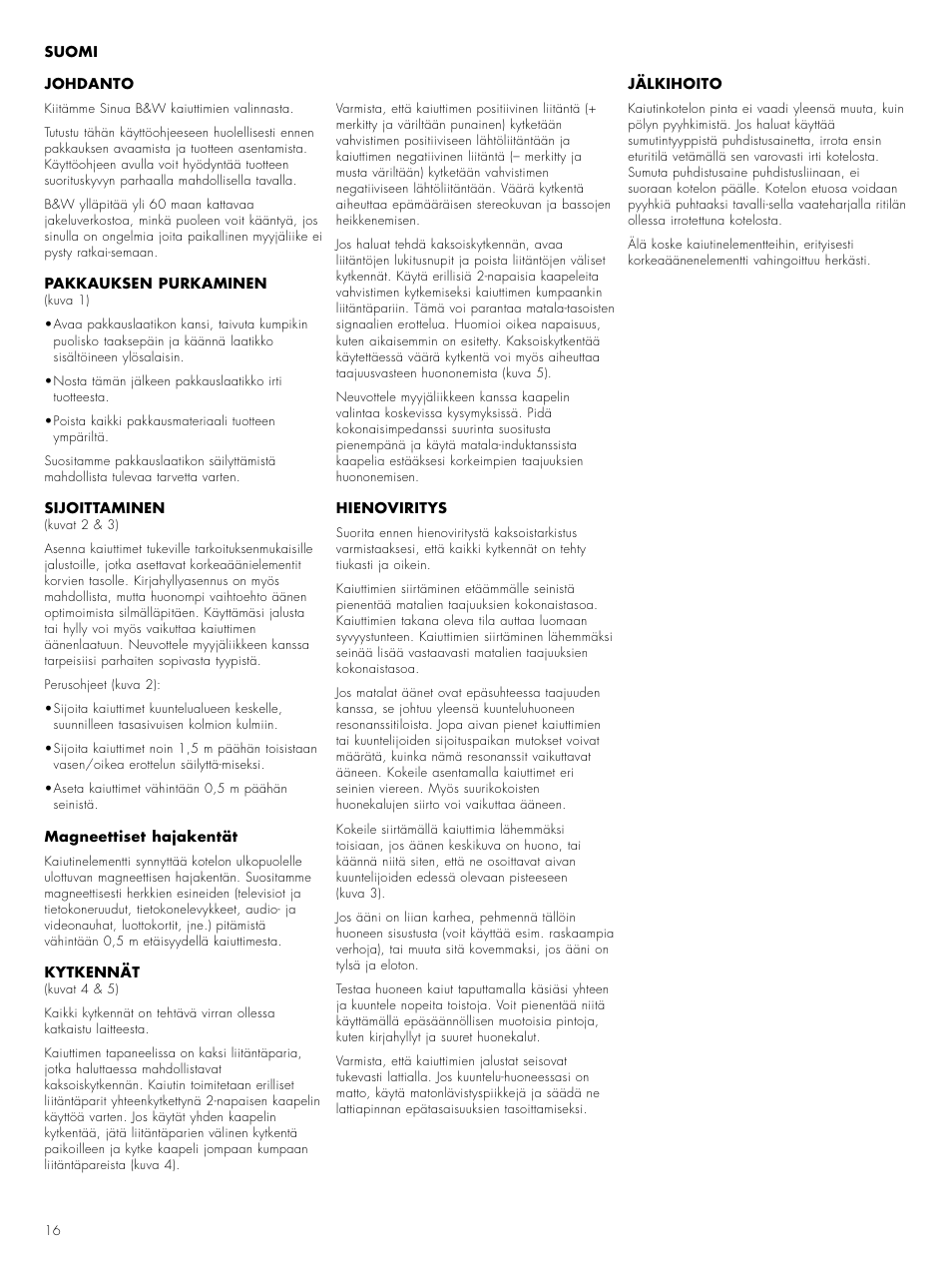 Bowers & Wilkins 600 Series 2 DM602 S2 User Manual | Page 18 / 20