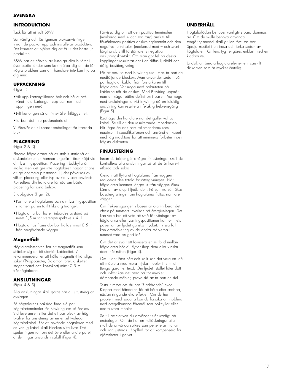 Bowers & Wilkins 600 Series 2 DM602 S2 User Manual | Page 19 / 20