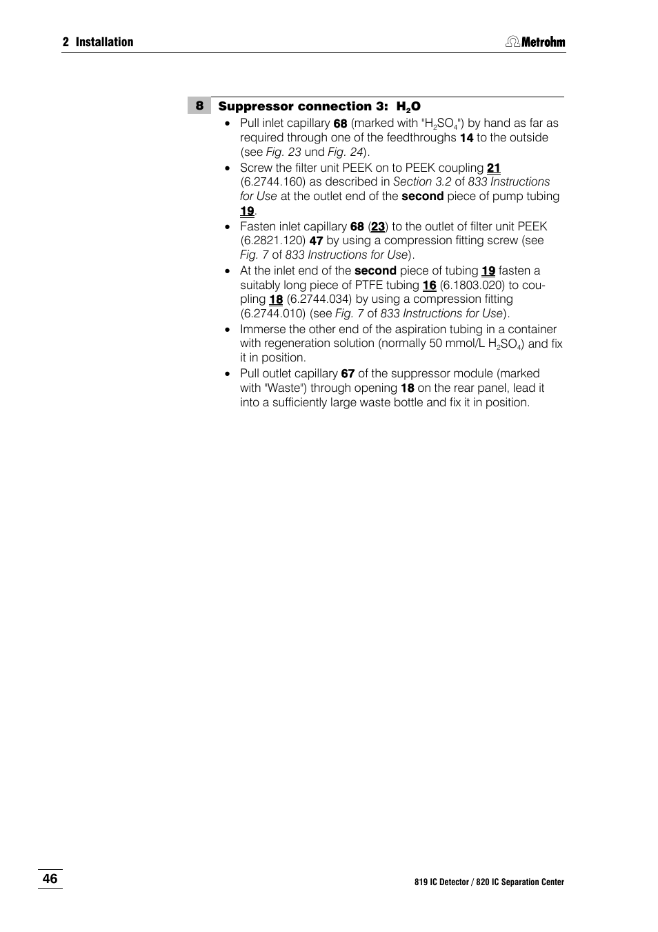 Metrohm 820 IC Separation Center User Manual | Page 54 / 123