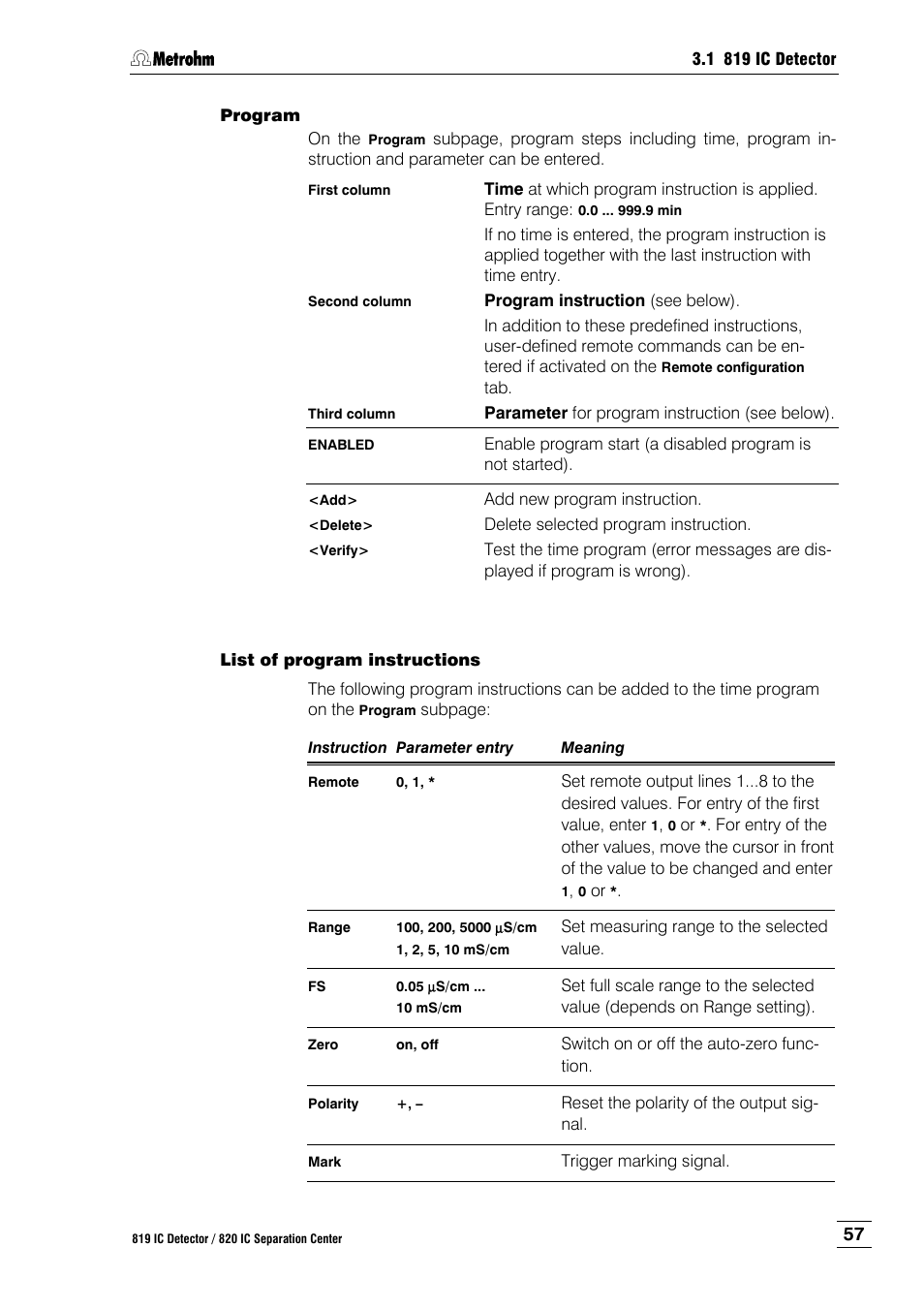 Metrohm 820 IC Separation Center User Manual | Page 65 / 123