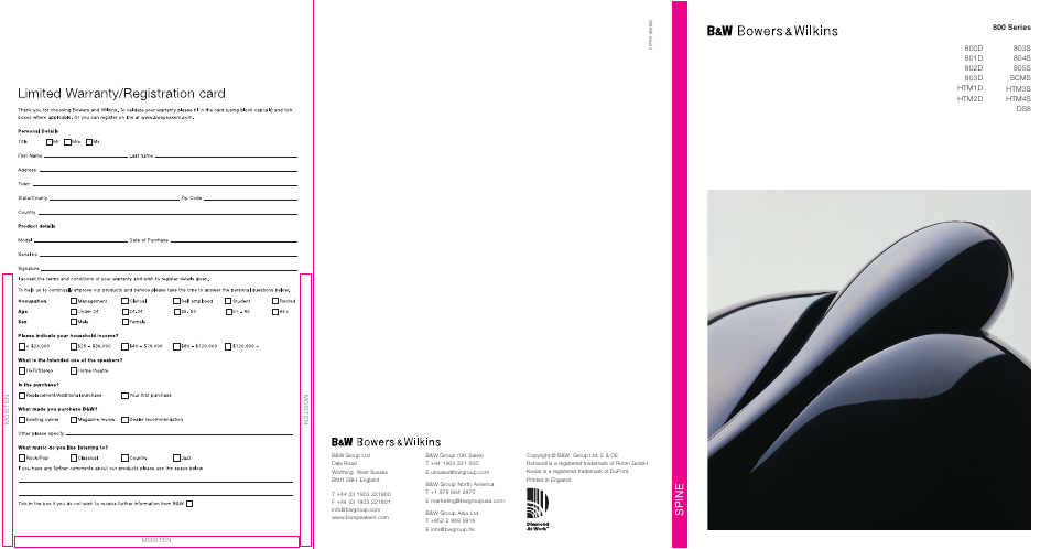 Bowers & Wilkins DS8 User Manual | 112 pages