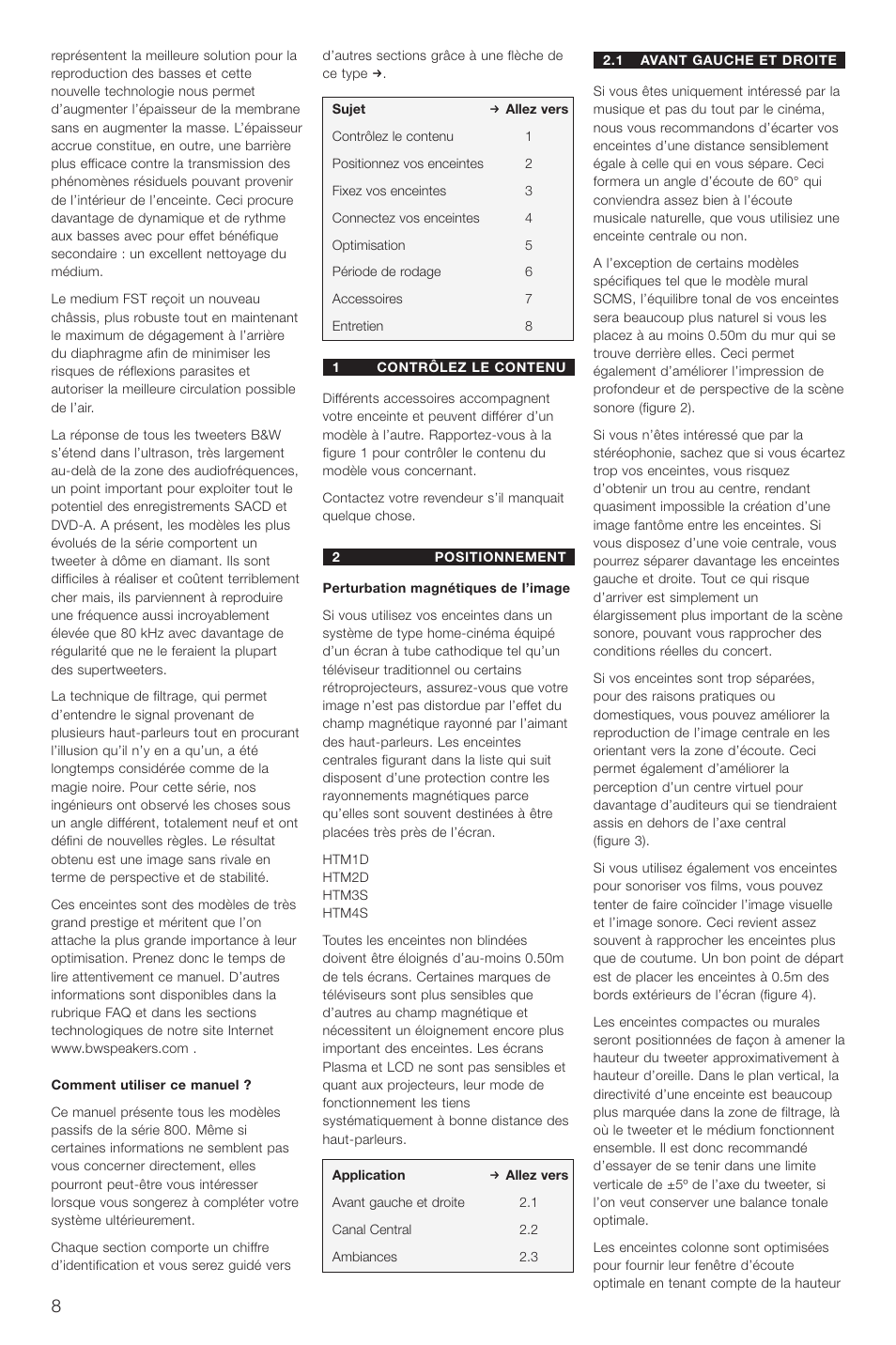 Bowers & Wilkins DS8 User Manual | Page 11 / 112