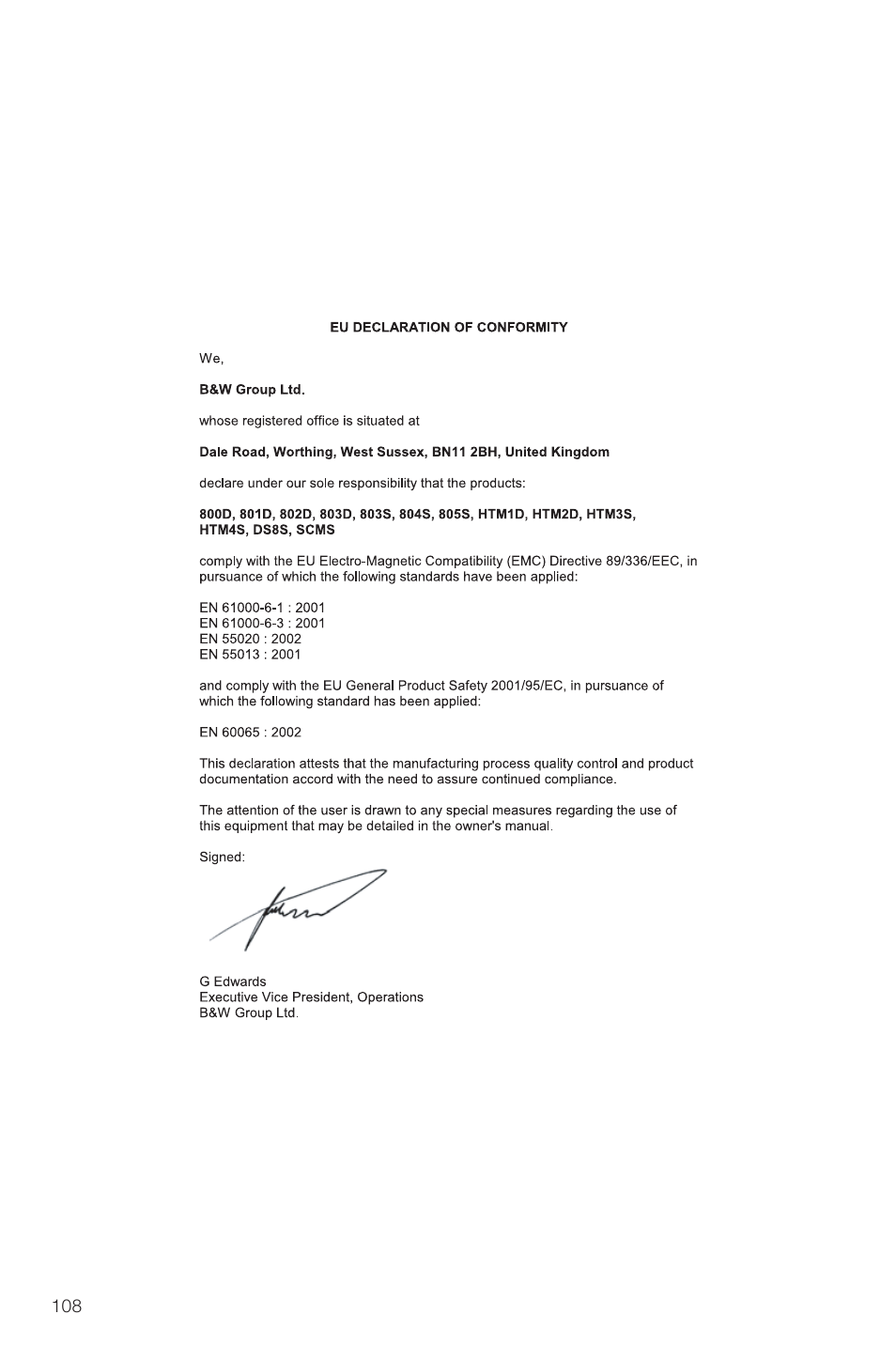 Bowers & Wilkins DS8 User Manual | Page 111 / 112